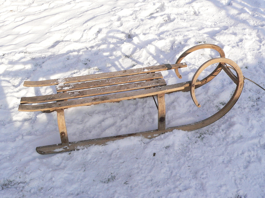 Wooden sleigh