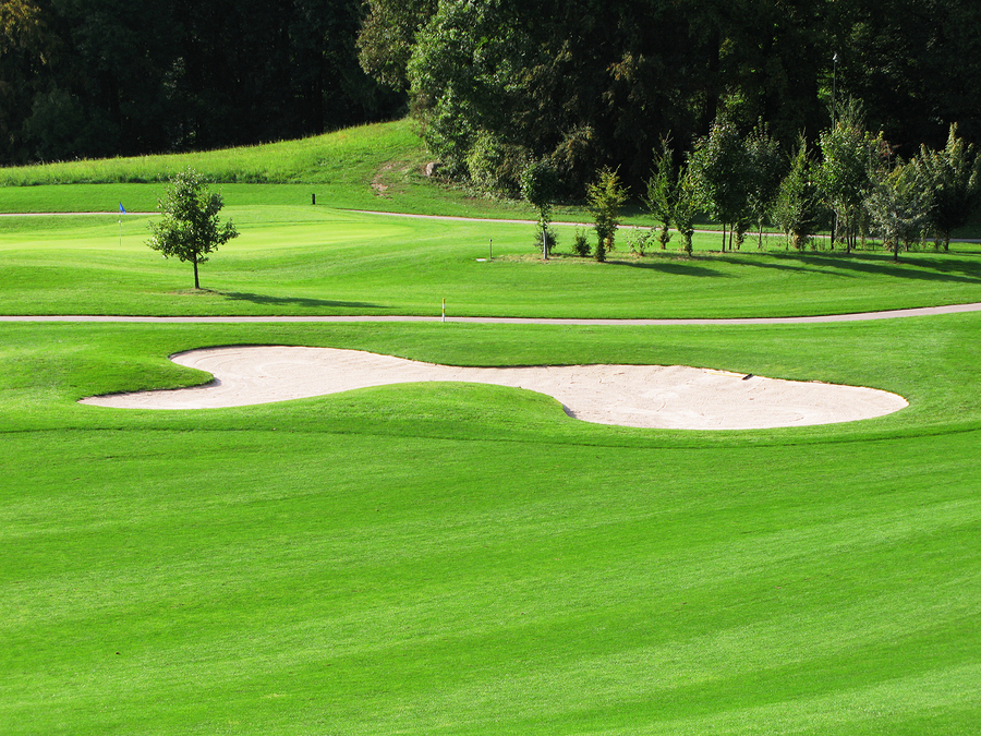 sandpit on a golfcourse